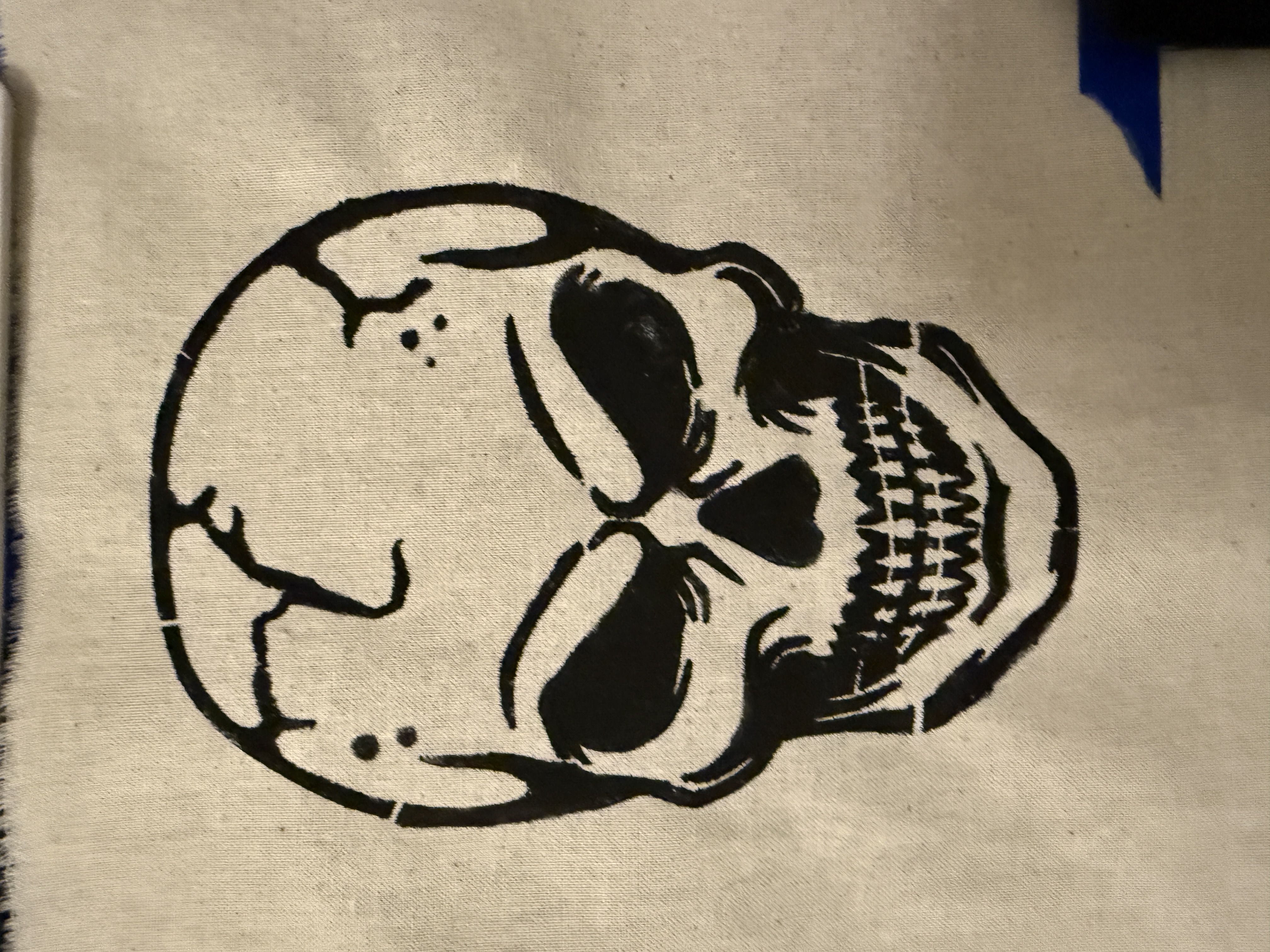 Skull Print Canvas